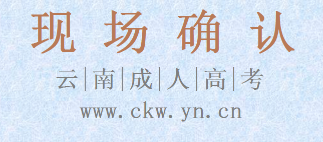 云南成人高考現(xiàn)場確認(rèn)