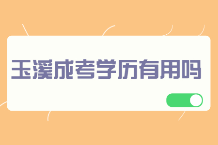 玉溪成考學(xué)歷有用嗎?