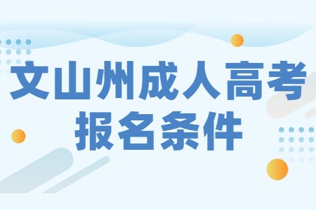 文山州成人高考報名條件