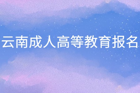 云南成人高等教育報名