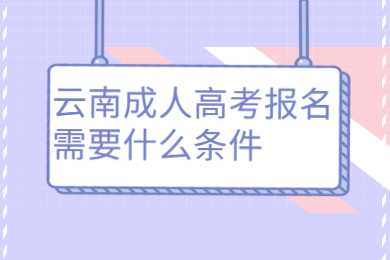 云南成人高考報(bào)名