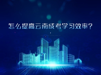 怎么提高云南成考學習效率?