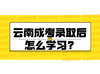 云南成考錄取后怎么學習?