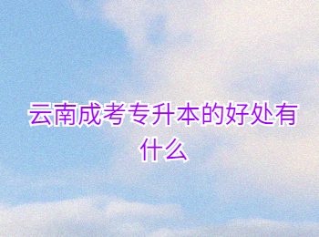 云南成考專升本的好處