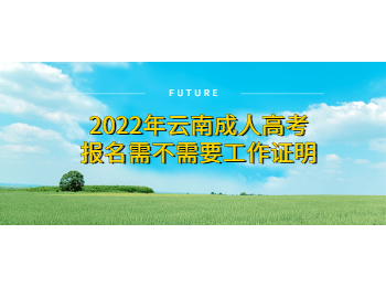 云南成人高考報名工作證明