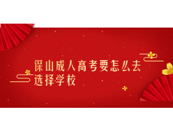 保山成考 保山成考選院校