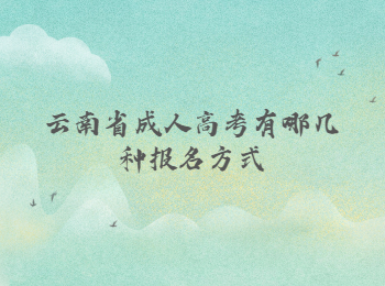 云南省成人高考報名方式