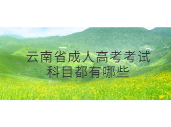 云南省成人高考考試科目