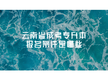 云南省成考專升本報名條件