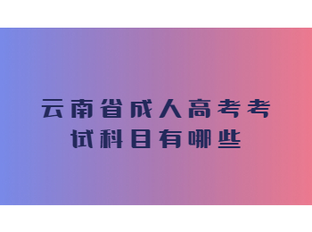 云南省成人高考考試科目
