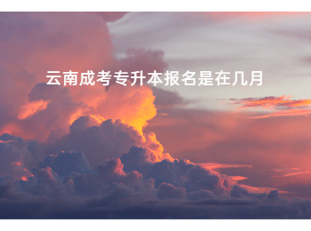 云南成考專升本報名