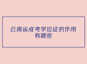 云南省成考學位證