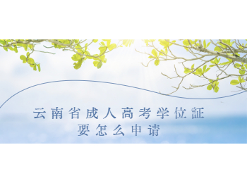 云南省成人高考學位證