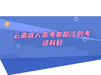 云南成人高考考試科目