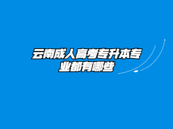 云南成人高考專升本專業(yè)