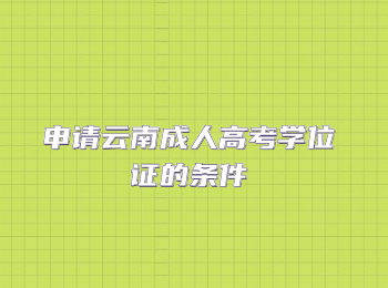 云南成人高考學位證