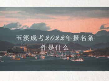 玉溪成考2022年報名條件