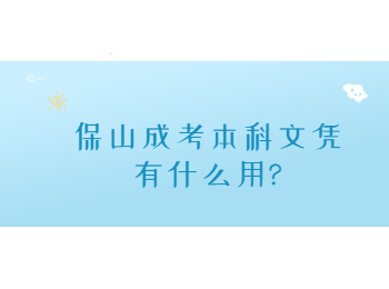保山成考本科文憑