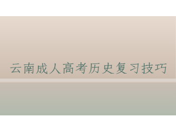 云南成人高考歷史