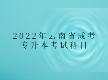 云南省成考專升本考試科目