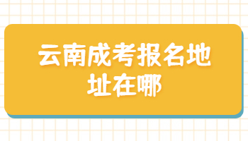 云南成考報名地址