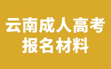 2024年云南成人高考在線報名需要準備哪些材料？